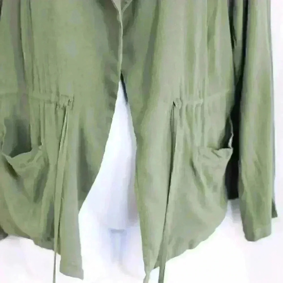 Torrid Size 2 olive green drawstring waist long sleeve blazer - Picture 3 of 15